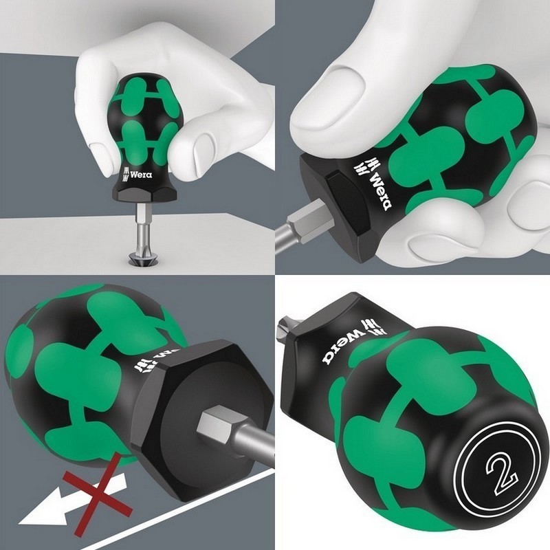 Wera 355 Stubby Pozidriv Tornavida PZ3x25mm 05008855001