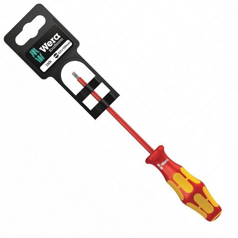 Wera 160i VDE SB Düz Tornavida 0.5x3.0x100mm 05100001001