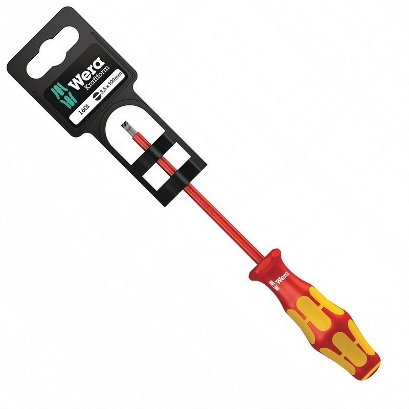 Wera 160i VDE SB Düz Lasertip Tornavida 0.6x3.5x100mm 05100002001