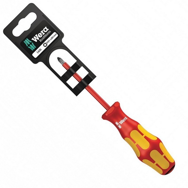 Wera 165i VDE SB Pozidriv Lasertip Tornavida PZ1x80mm 05100015001