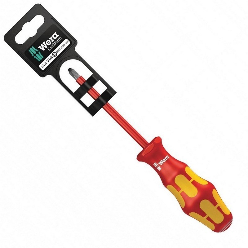 Wera 162i VDE SB Yıldız Lasertip Tornavida PH2x100mm 05100012001