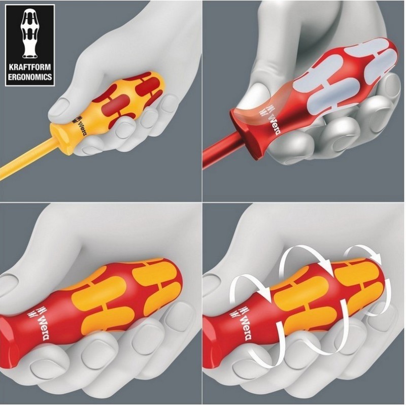 Wera 162i VDE Yıldız/Düz Tornavida PH/S1 80mm 05006380001