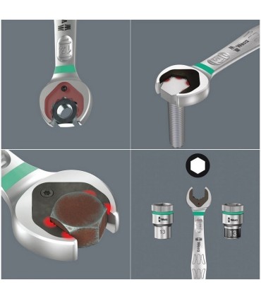 Wera 6001 Joker Switch Cırcırlı Yıldız Açık Ağız Kombine Anahtar 3/4" 05020082001