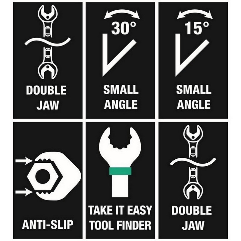 Wera 6005 Joker Çift Açık Ağız Anahtar 6-7mm 05020310001