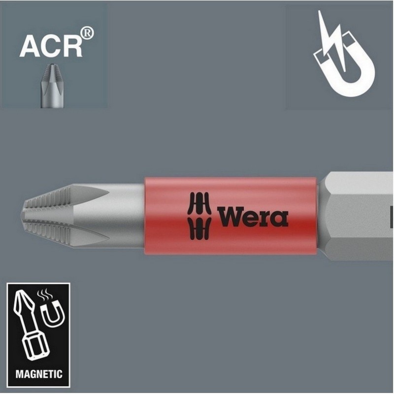 Wera 853/4 ACR Yıldız Mıknatıslı Bits PH2x90mm 05323781001