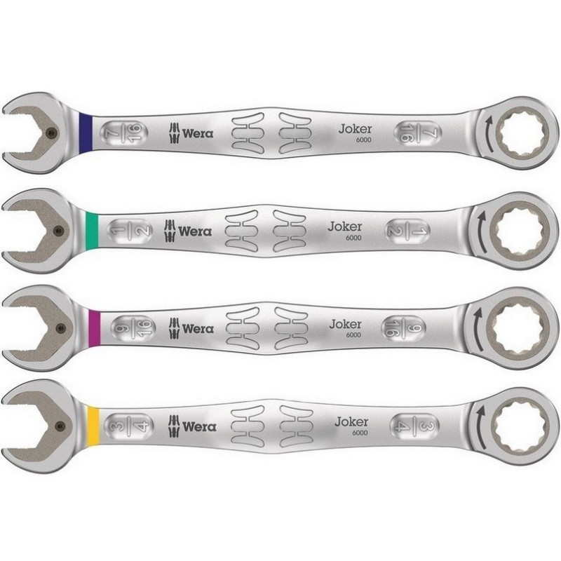 Wera 6000 Joker Cırcırlı Yıldız Açık Ağız Kombine Anahtar Set 4P Emperyal 05073295001