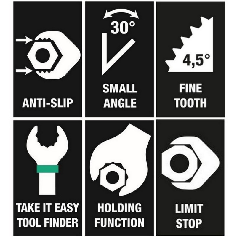 Wera 6000 Joker Cırcırlı Yıldız Açık Ağız Kombine Anahtar Set 4P Emperyal 05073295001