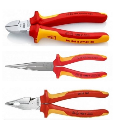 Wera 9784 Özel Kesim Sünger Knipex VDE İzole Pense Set 1 3P 05150184001