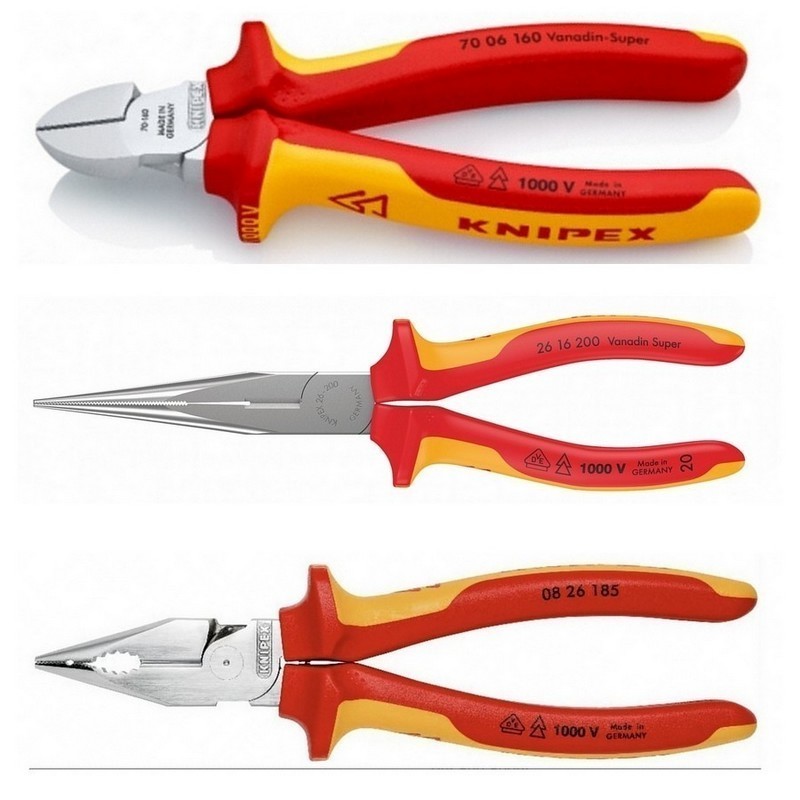 Wera 9784 Özel Kesim Sünger Knipex VDE İzole Pense Set 1 3P 05150184001