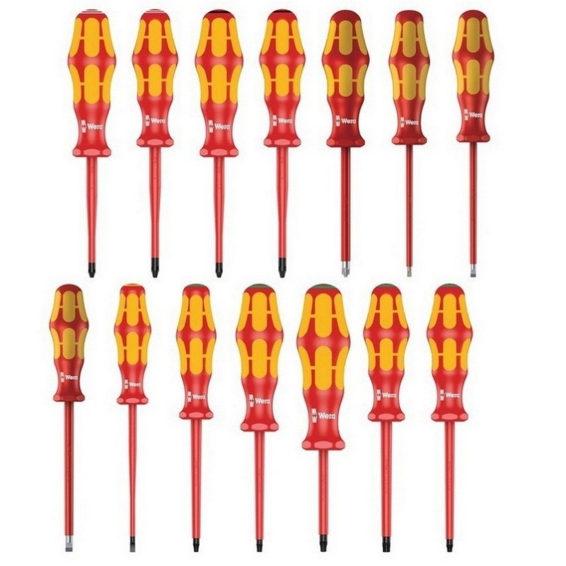 Wera 9711 Özel Kesim Sünger VDE İzole Tornavida Set 1 16P 05150102001