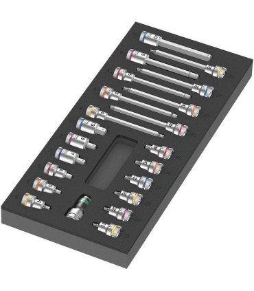 Wera 9723 Özel kesim Sünger Zyklop B 3/8 Lokma Bits Set 1 22P 05150113001