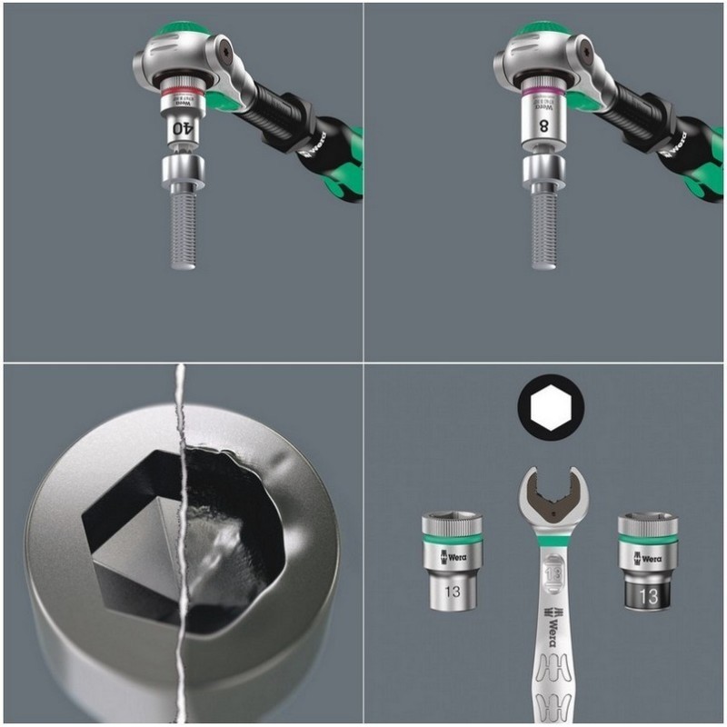 Wera 9723 Özel kesim Sünger Zyklop B 3/8 Lokma Bits Set 1 22P 05150113001