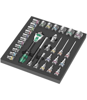 Wera 9722 Özel kesim Sünger 8000C Zyklop 1/2" Cırcır Lokma Set 1 31P 05150112001