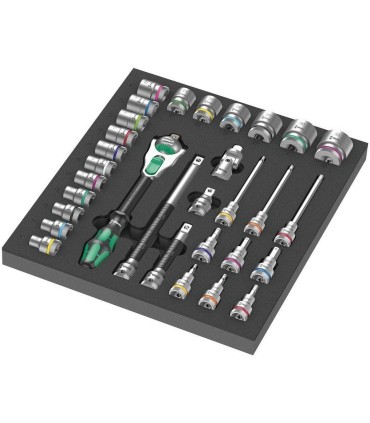 Wera 9722 Özel kesim Sünger 8000C Zyklop 1/2" Cırcır Lokma Set 1 31P 05150112001