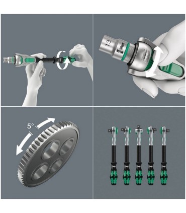 Wera 9722 Özel kesim Sünger 8000C Zyklop 1/2" Cırcır Lokma Set 1 31P 05150112001