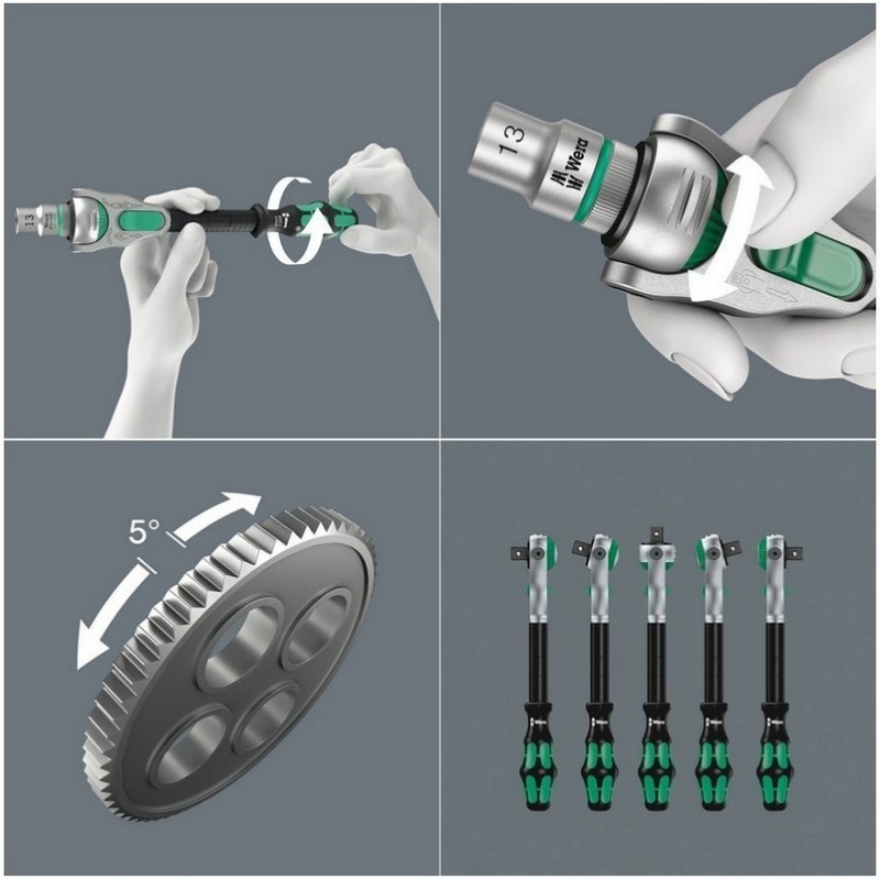 Wera 9722 Özel kesim Sünger 8000C Zyklop 1/2" Cırcır Lokma Set 1 31P 05150112001