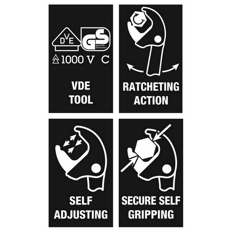 Wera 9734 Özel Kesim Sünger 6004 Joker VDE Cırcırlı Kurbağacık Anahtar Set 1 4P 05150124001