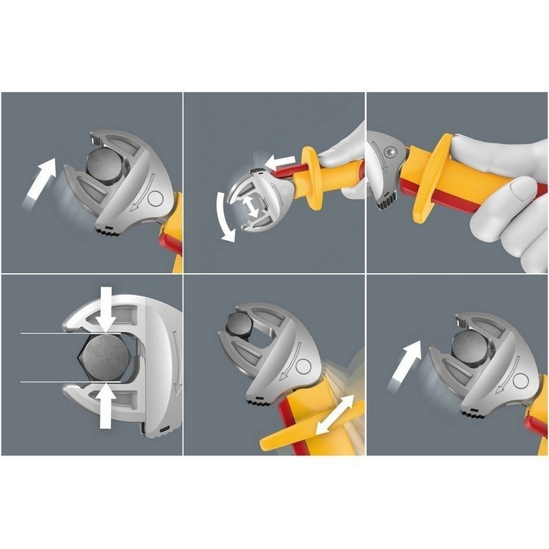 Wera 9734 Özel Kesim Sünger 6004 Joker VDE Cırcırlı Kurbağacık Anahtar Set 1 4P 05150124001