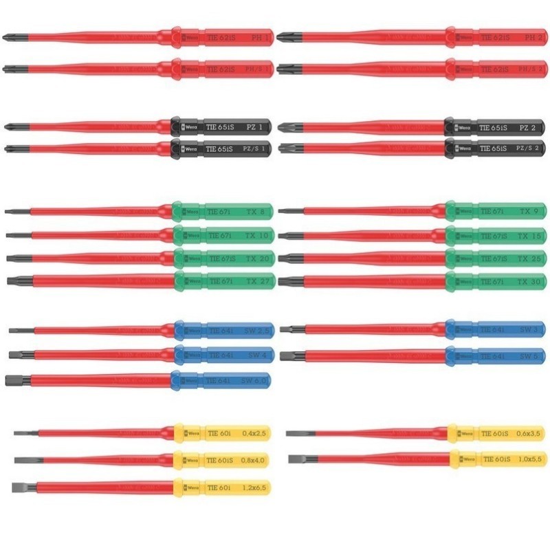 Wera 9751 Özel Kesim Sünger KK Değişken Uçlu VDE İzole Tornavida Set 1 28P 05150151001