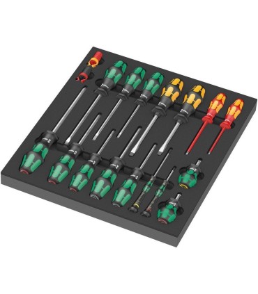 Wera 9710 Özel kesim Sünger Karışık Tornavida Set 1 18P 05150101001