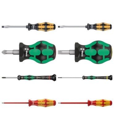 Wera 9710 Özel kesim Sünger Karışık Tornavida Set 1 18P 05150101001