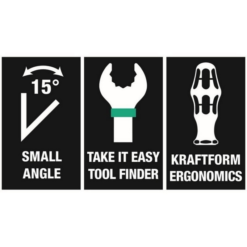 Wera 9731 Özel kesim Sünger 6003 Joker Kombine Anahtar Set 1 19P 05150121001