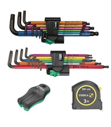 Wera 9740 Özel kesim Sünger Renkli Allen Anahtar Seti 20P 05150140001