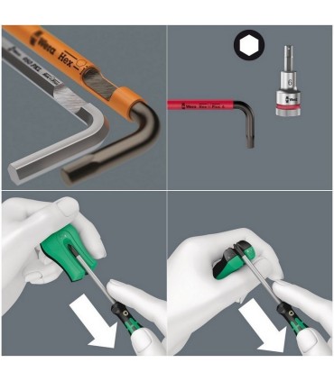 Wera 9740 Özel kesim Sünger Renkli Allen Anahtar Seti 20P 05150140001