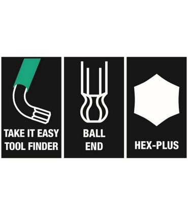 Wera 9740 Özel kesim Sünger Renkli Allen Anahtar Seti 20P 05150140001