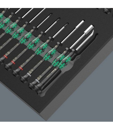 Wera 9715 Özel kesim Sünger Kraftform Mikro Tornavida Set1 24P 05150106001