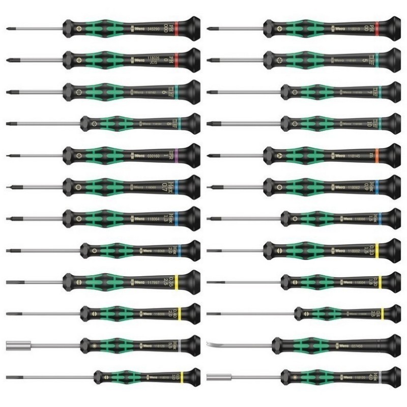 Wera 9715 Özel kesim Sünger Kraftform Mikro Tornavida Set1 24P 05150106001