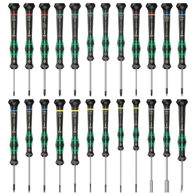 Wera 9715 Özel kesim Sünger Kraftform Mikro Tornavida Set1 24P 05150106001