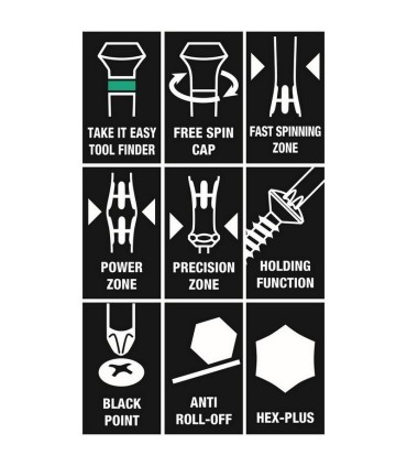 Wera 9715 Özel kesim Sünger Kraftform Mikro Tornavida Set1 24P 05150106001