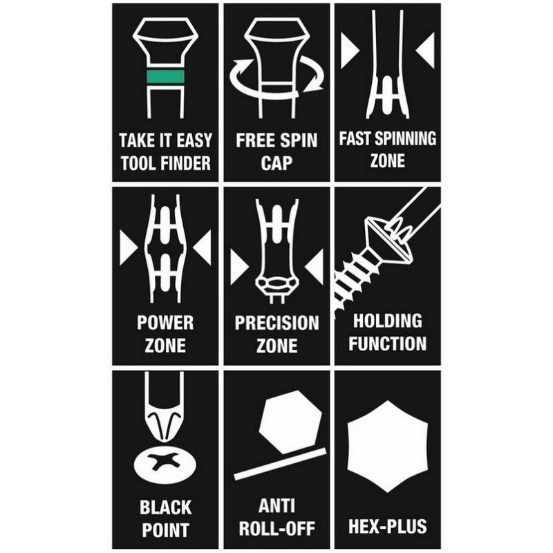 Wera 9715 Özel kesim Sünger Kraftform Mikro Tornavida Set1 24P 05150106001