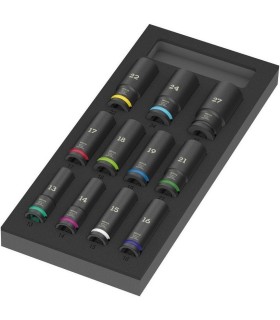 Wera 9725 Özel kesim Sünger Zyklop C 1/2" Impaktor Derin Lokma Set 1 11P 05150115001