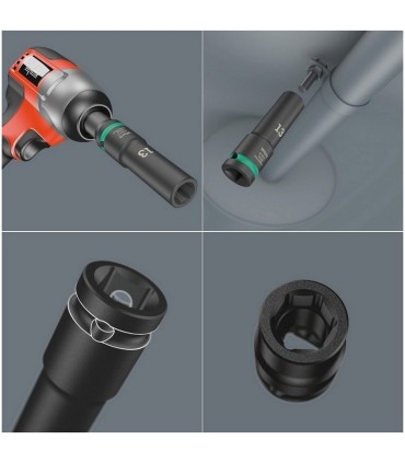 Wera 9725 Özel kesim Sünger Zyklop C 1/2" Impaktor Derin Lokma Set 1 11P 05150115001