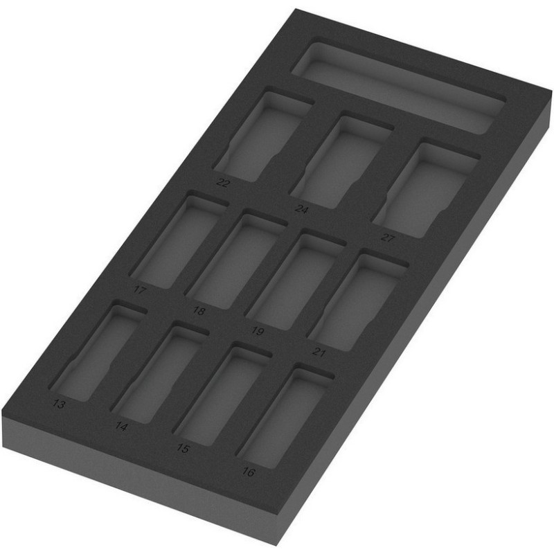 Wera 9725 Özel kesim Sünger Zyklop C 1/2" Impaktor Derin Lokma Set 1 11P 05150115001