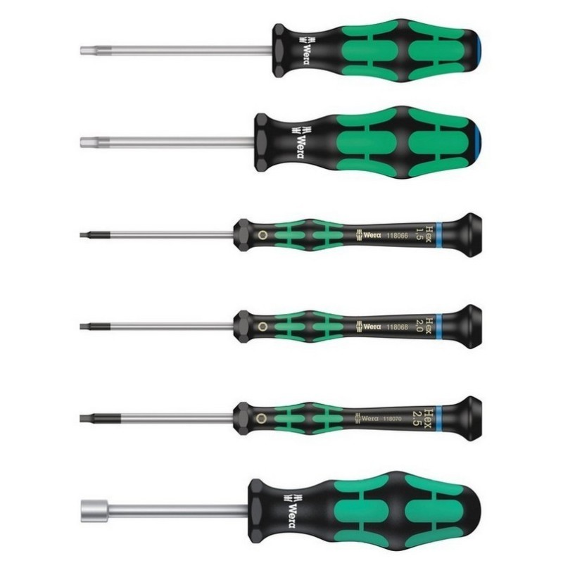 Wera 9713 Özel kesim Sünger Hex Tornavida Set 1 12P 05150104001