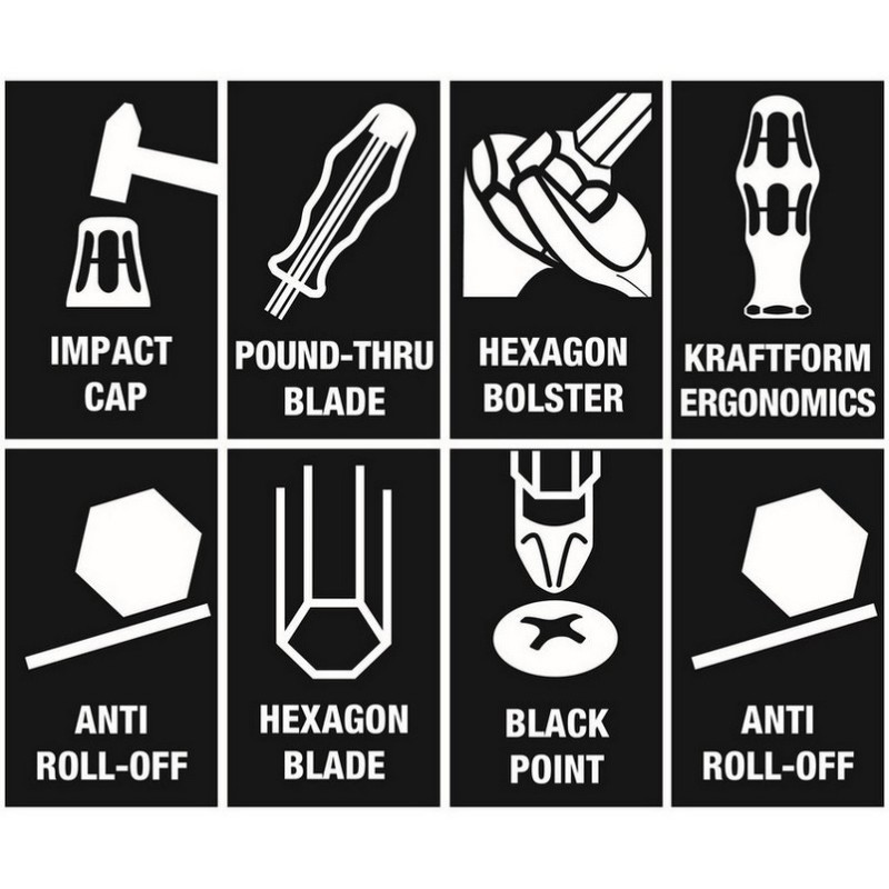 Wera 9714 Özel kesim Sünger Keski Tornavida Set 1 13P 05150105001