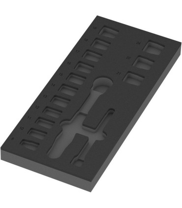 Wera 9724 Özel Kesim Sünger 8010B Zyklop Comfort 3/8" Cırcır Lokma Set 1 16P 05150114001