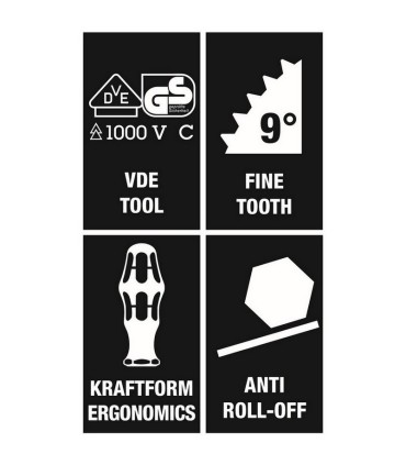 Wera 837i RA VDE Değişken Uçlu İzole Cırcırlı Tornavida Sapı 05057490001