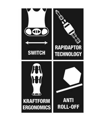 Wera 838 RA-R M Bits Tutuculu Cırcırlı Tornavida ¼" 05051493001