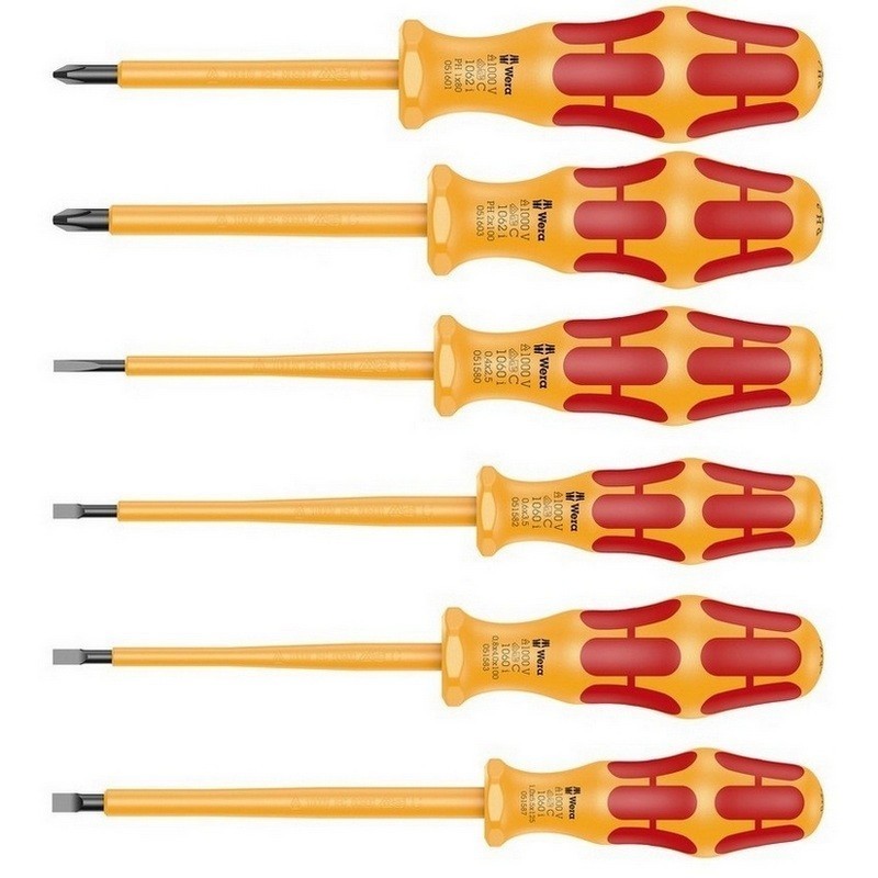 Wera 1060i/1062i/6 VDE İzole Tornavida Set 6P 05051575001