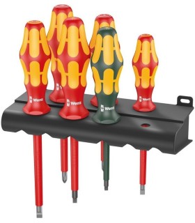 Wera 160i/168i/6 VDE İzole Tornavida Set Raflı 6P 05347777001