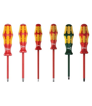 Wera 160i/168i/6 VDE İzole Tornavida Set Raflı 6P 05347777001