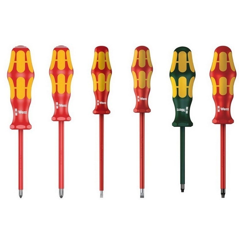 Wera 160i/168i/6 VDE İzole Tornavida Set Raflı 6P 05347777001