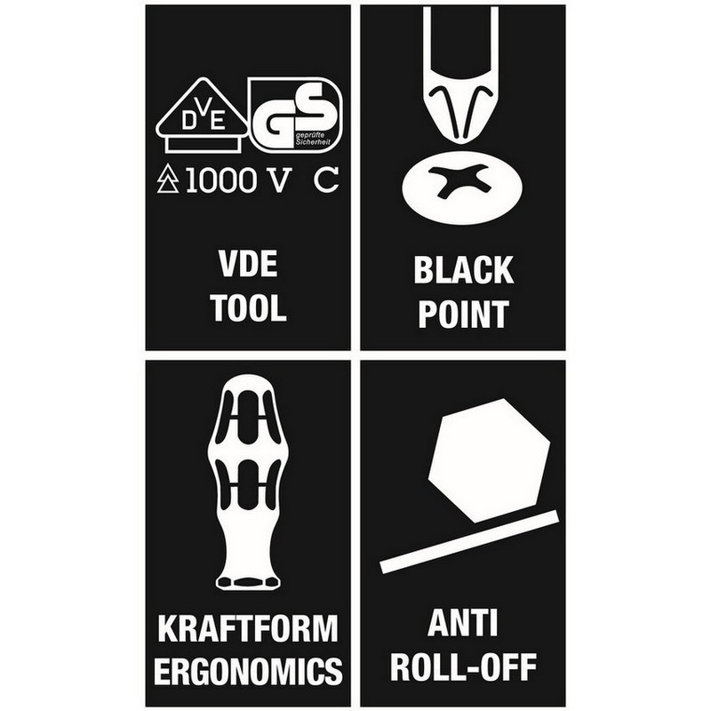 Wera 160i/168i/6 VDE İzole Tornavida Set Raflı 6P 05347777001