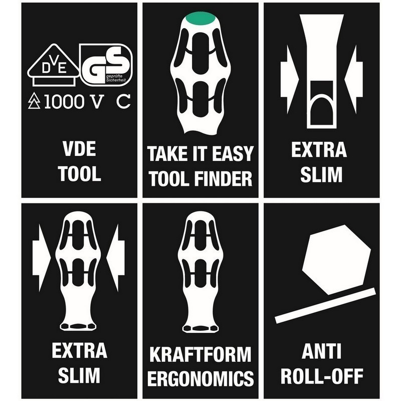 Wera 160iSS/7 VDE İzole Tornavida Set 7P 05135961001