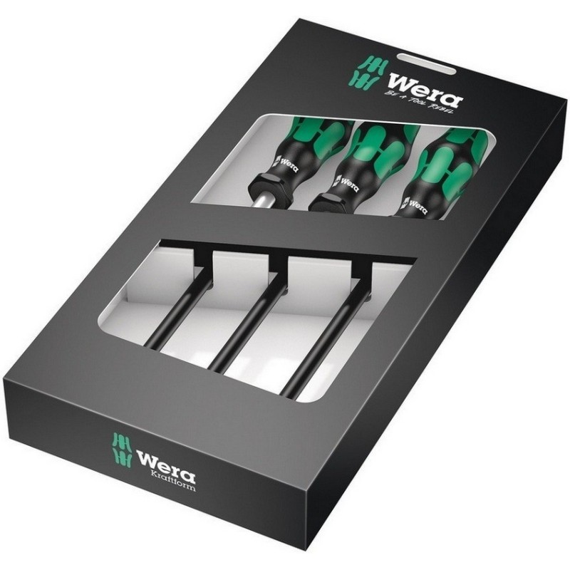 Wera 391/3 Esnek Şaftlı Lokmabaş Tornavida Set 6-8x167mm 3P 05135311001