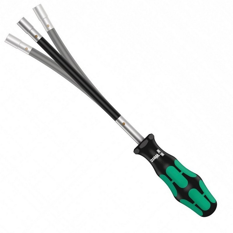 Wera 391/3 Esnek Şaftlı Lokmabaş Tornavida Set 6-8x167mm 3P 05135311001